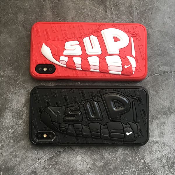 

3D Brand Sneakers SUP Luxury Phone Case for IPhone X XS MAX XR Designer Sup Back Cover Case For iphone 6 6S 7 8 plus Basketball Shoes Design