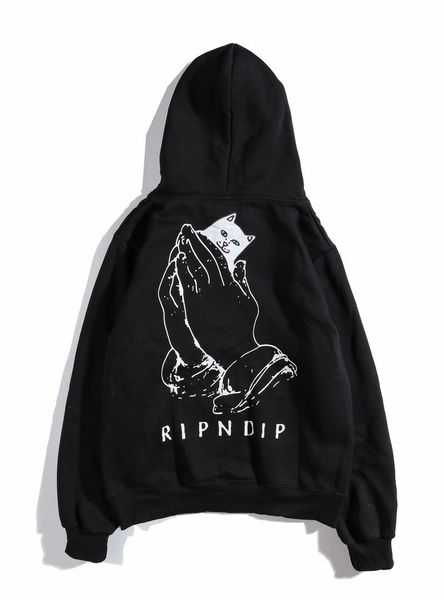 

mens конструктора толстовки осень новых ripndip письмо мода пиджаки, Black