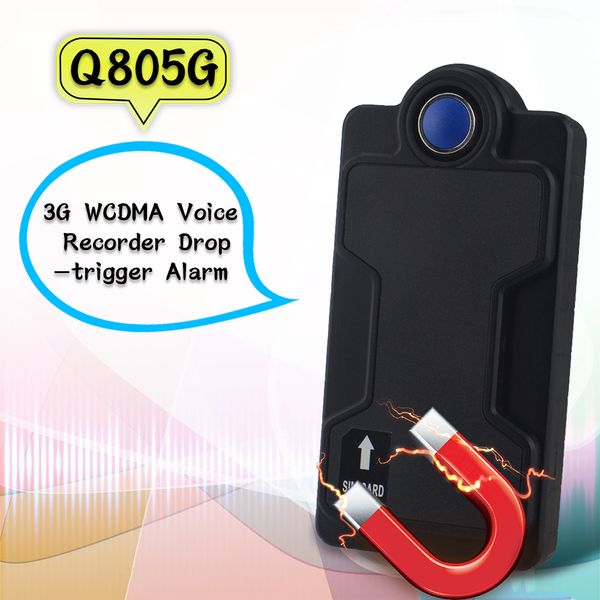 

3g voice recorder q805g add 5000mah lithium-polymer battery drop-trigger alarm water-proof design with strong magnets built-in gps