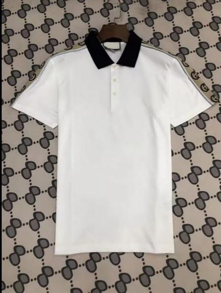 

new mens designer polos mens polo shirts mens brand t shirt classic bussiness shirt for men short sleeve casual tees qs 2002061l, White;black