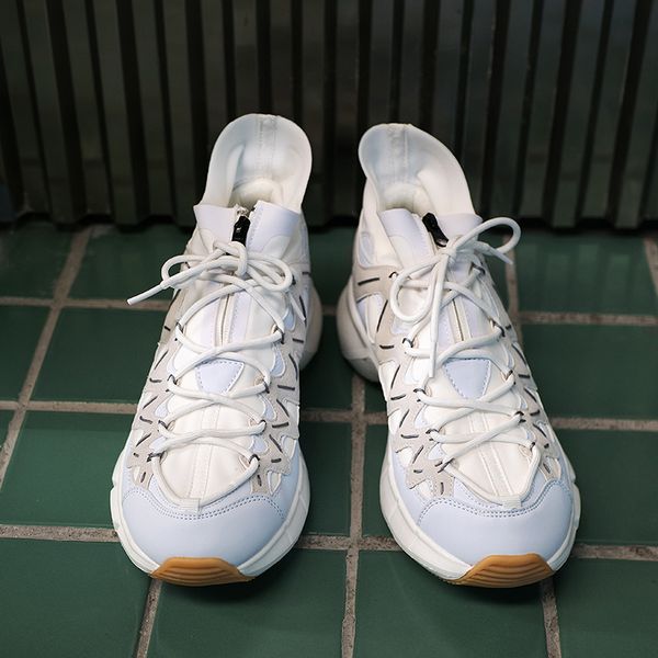 

2020 autumn man running shoes designer zip sneakers for men high jogging shoe mens thick bottom men gym sneakers size 39-44