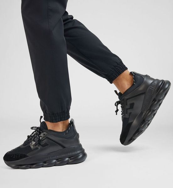 

2019 chain reaction luxury designer shoes men women sneakers runner snow leopard black white suede leather fashion women trainers shoes