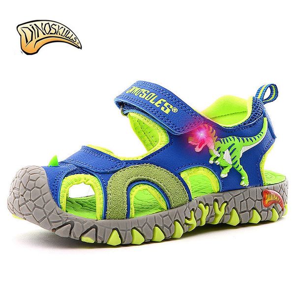 

dinoskulls toddler sandals kids light up baby boys sandals 3d dinosaur toddler beach summer shoes 2019 casual children's sandals