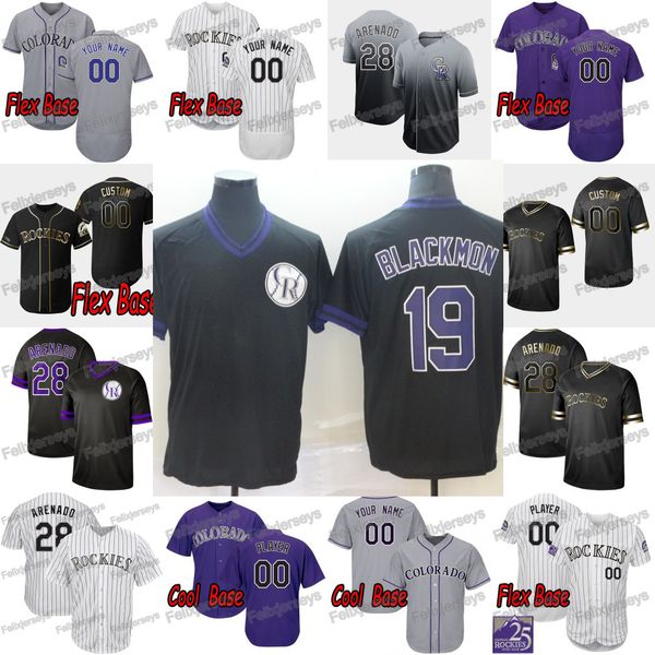 

19 Charlie Blackmon 2019 Golden Edition Trevor Story German Marquez Nolan Arenado Garrett Hampson Rockies Ian Desmond Mark Reynolds Jersey