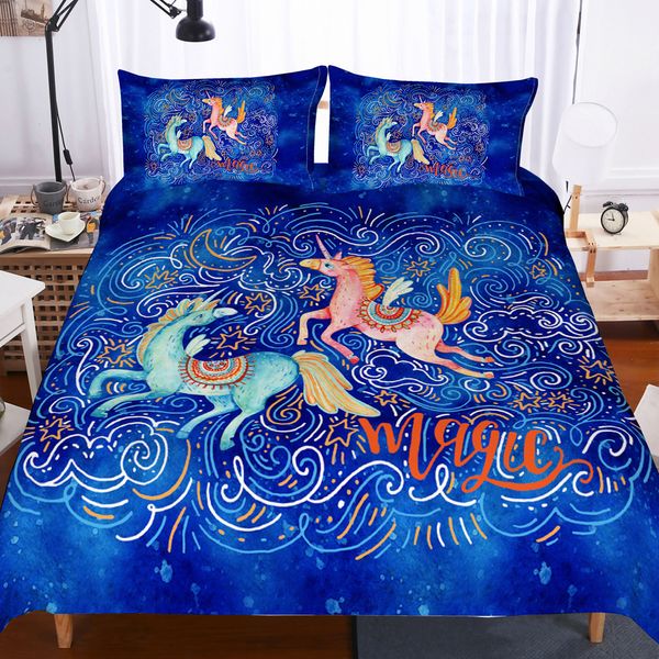 

new design unicorn bedding sets 3d printed duvet cover pillowcase qh925 3 pcs twin full  king size comforter covers