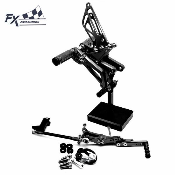 

cnc motorcycle foot pegs rest footpegs pedals rearset footrest rear set for daytona 675r 2006-2016 daytona 675 2011-2013