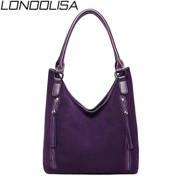 

new ladies suede leather hand bags elegant luxury handbags women bags designer fashion tassel shoulder for women 2019