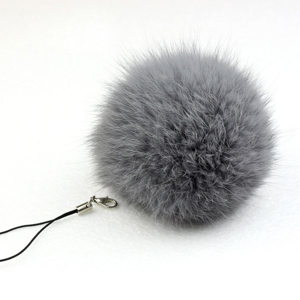

pompom бѬелок пђиого меа pom pom soft real rabbit fur ball авомобил бѬелок бѬелка кл деѬжа, Silver