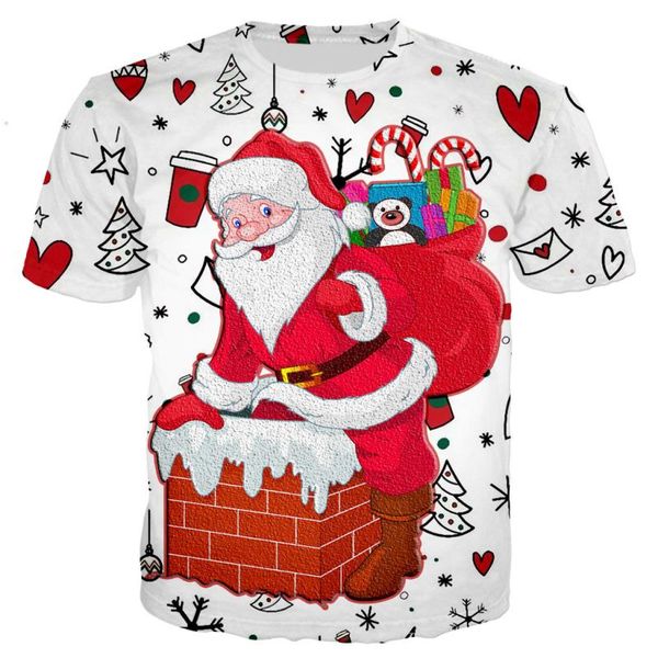 

2020 fashion men s luxury mens designer t shirts t shirt tshirt personality 3d printer christmas t-shirt mens clothes clothing tee shirt, White;black