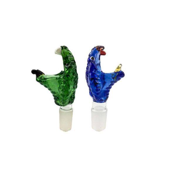Новые красочные Pyrex 14 мм 18 мм совместное стеклянная чаша симпатичные змея дизайн курение ручной работы глава травы для курения Бонг кальян трубы горячий торт DHL бесплатно