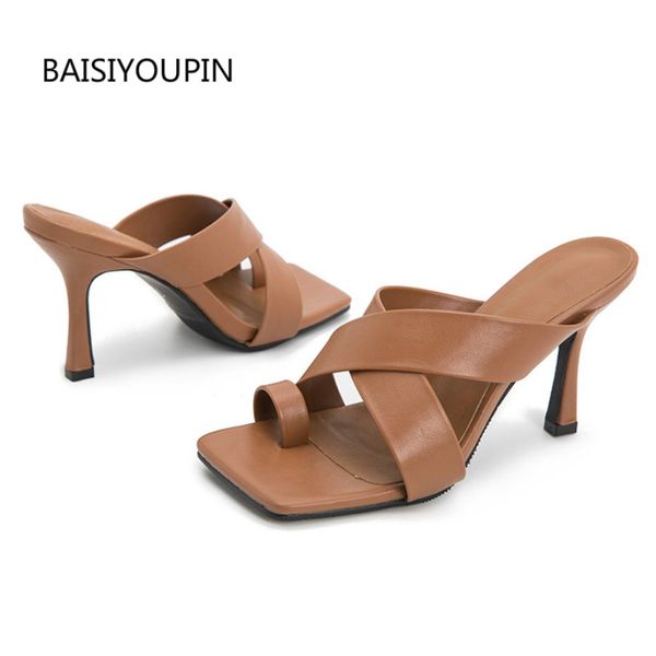

new summer pumps shoes women slippers fashion good-quality 10cm high heels fitting-room outside ladies solid female slides, Black