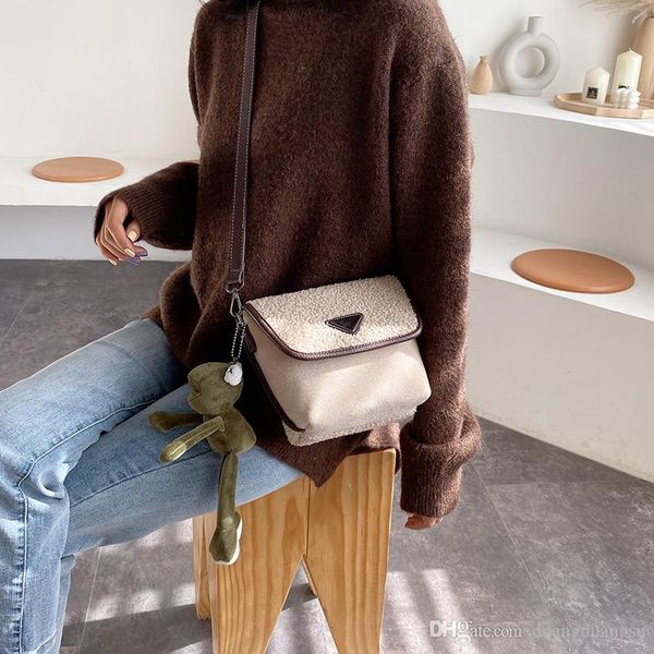 

autumn and winter lamb hair small bag women's 2019 new fashion korean version versatile messenger bag atmospheric fashion single should