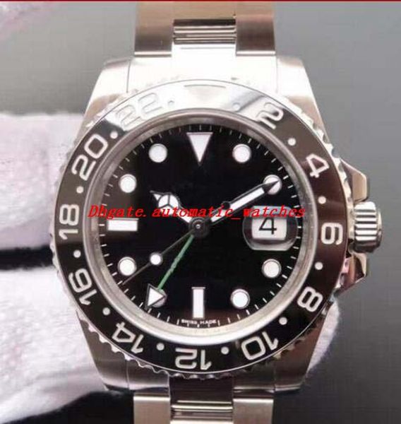 

luxury watch mens gm/t ii ceramic bezel 116710 116718 116713 126711 126715 calendar steel asia 2813 movement automatic fashion men's wa, Slivery;brown