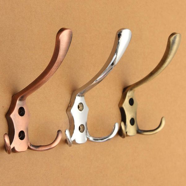 

home kitchen retro double wall mount hook zinc alloy coat clothes towel hat double peg door wall window hanger holder tie back