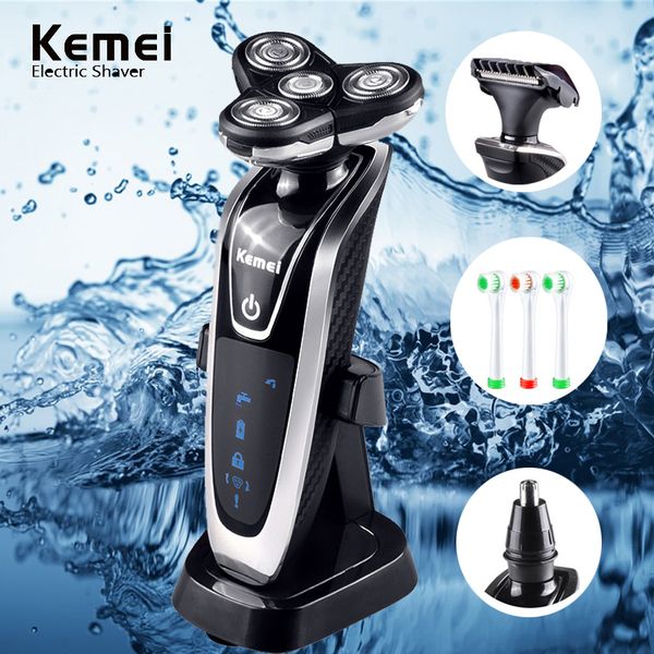 

electric shaver for men rechargeable 4 in 1 floating triple blade men shaving machine replacement head electric razor d40