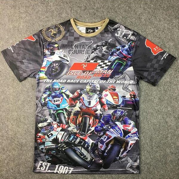 

moto gp isle of man t-shirt team racing road race wear off-road mx atv quick-dry t-shirt