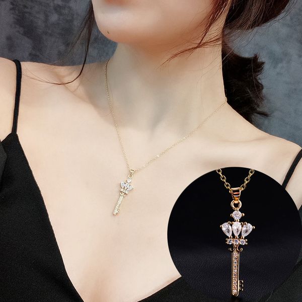 

fashion key pendant exaggerates the atmosphere of creative money necklace female personality generous sales jewelry wholesale, Silver