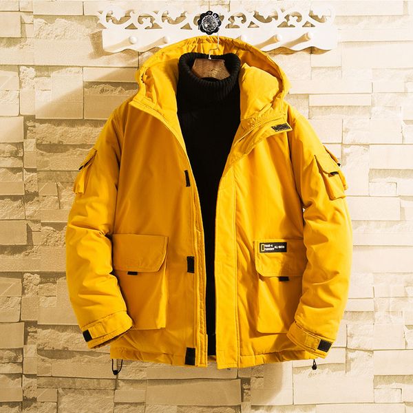 

new safari style thicken warm cotton padded mens winter jackets and coats hiver homme men hooded winter jackets, Black