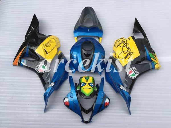 

4 бесплатные подарки новый abs полный обтекатели комплект подходит для honda cbr600rr f5 2009 2010 2011 2012 09 10 11 12 кузовного набор син