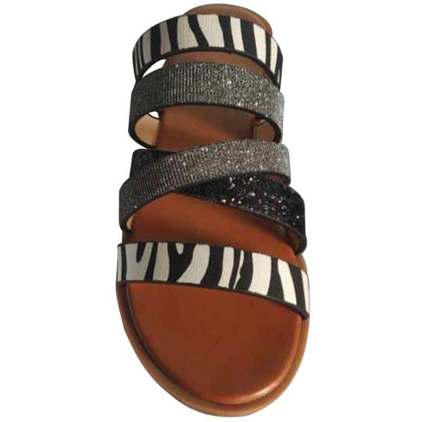 

ribetrini новой мода ins ретро скольжение на плоской обуви женщина прохладной смешанного цвета leopard тапочки comfy низкого каблук летних с, Black