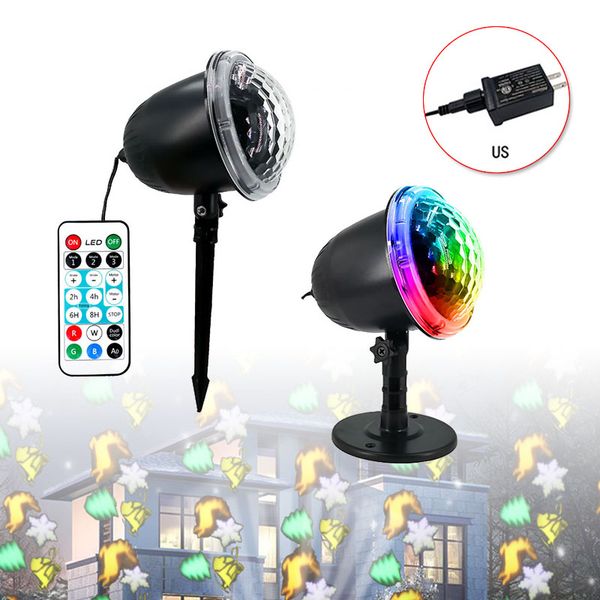 

convenient snow falling led moving laser projector led snowflake landscape garden lamp home decor supplies