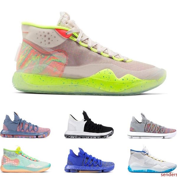 

2019 мужских баскетбольная обувь kd 10 12 еюбл 90с kid воины home wolf gray multi color финал дюрант спортивных кроссовок размера 7-12