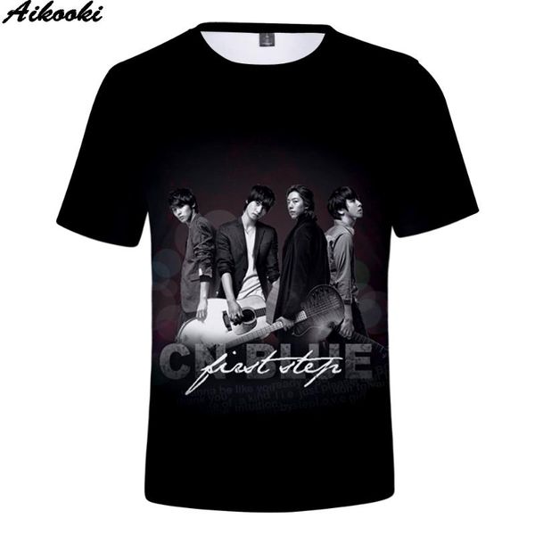 

cnblue t-shirt мужчины / женщины мода топы с коротким рукавом повседневная летняя футболка 3d печати cnblue тис прохладный спорт мужские фут, White;black