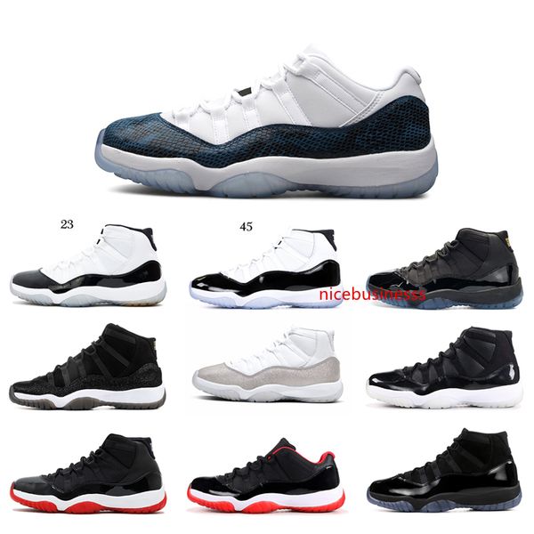 

2020 11 men basketball shoes 11s snakeskin cap and gown concord orange trance bred women mens trainer sports sneakers 5.5-13