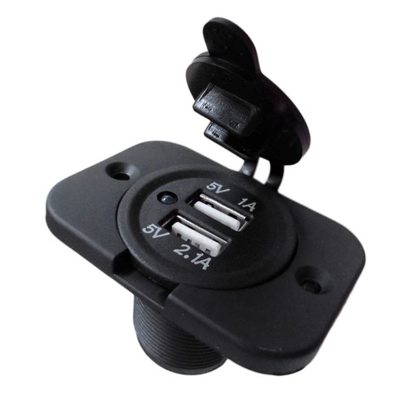 

новый 1pc 12v dual usb зарядное устройство розетка разъем для монтажа в панель лодка грузовик auto drop shipping