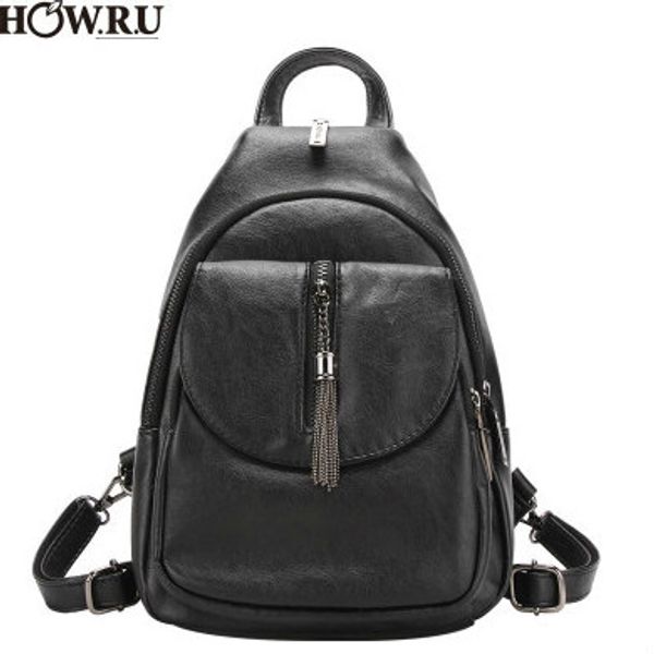 

womens designer style girls bookback summer backpack women fashion solid color tassel decoration wholesale 2020