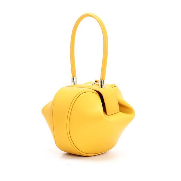 

genuine leather vintage bell shape pillow barrel round handbags evening bag f42a