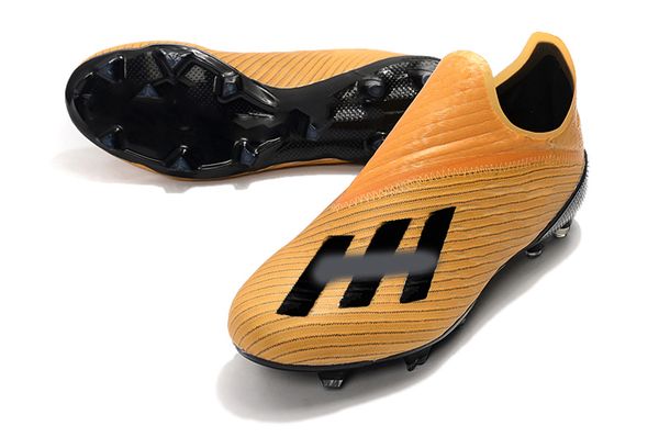 

2019 new x 19+ fg high-grade atmosphere men soccer cleats shoes laceless 302 redirect pack navy black golden football boots size 39-45
