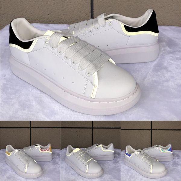 

2020 reflective black velvet platform casual shoes rose gold black glitter shinny leather solid colors trainer luxury designers sneakers