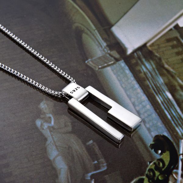 

Luxuriou quality 925 terling ilver and brand name pendant necklace for women and man wedding gift jewelry brand name drop hipping p 616