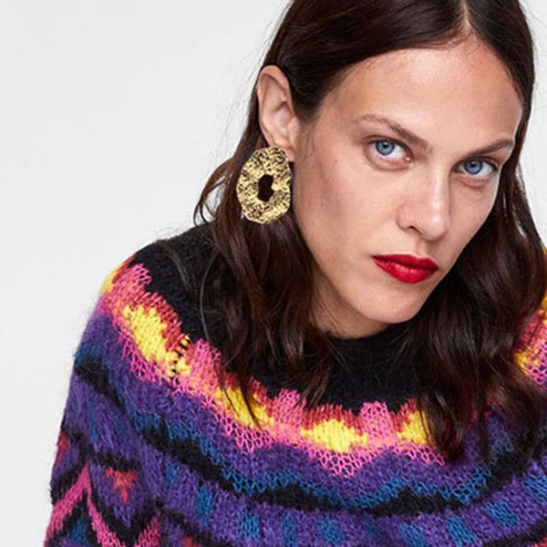 

2020 designer luxury new european and american fan irregular earrings metal disc bump big earrings exaggerated light luxury earrings, Golden;silver