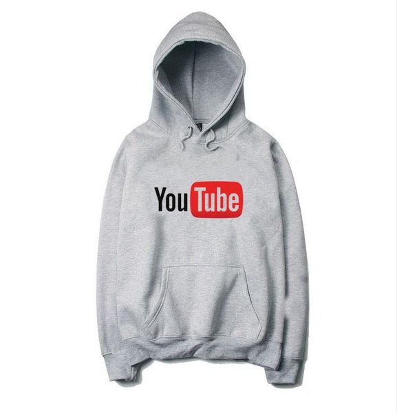 

fashion hoodie sweatshirt new brand youtube logo printing cotton hoodies size european for men and women ing, Black