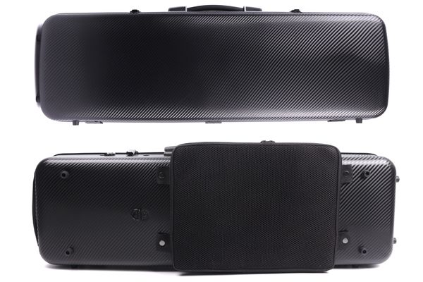 

new 4/4 violin case black carbon fiber box light 2.4kg strong light