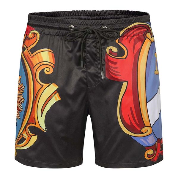 

european station tide brand personality printing five-point pants youth shorts 2020 summer new men's casual sports shorts, Blue