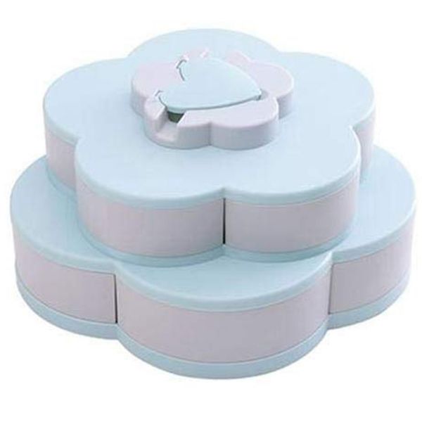 

забавный лепестковый вращающийся сервировочный лоток для закусок секционный конфетный ореховый ящик для вечеринок с держателем телефона