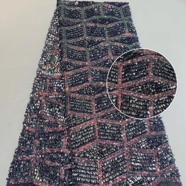 

latest french sequins laces fabrics 2020 african lace fabric for wedding nigerian lace material for party xy2536b-1, Pink;blue