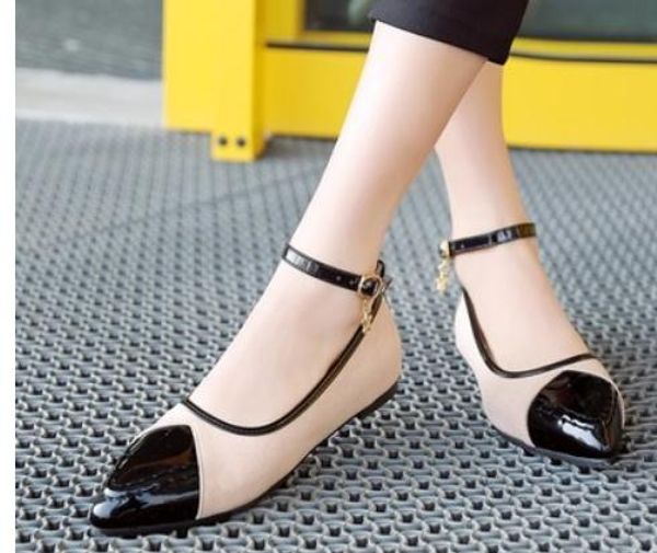 

women's shoes in spring and autumn flat bottom pointed end suede@2245, Black