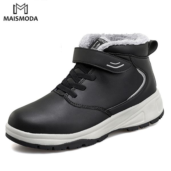 

maismoda winter walking shoes slip-on sneakers breathable non-slip wearable autumn winter plus size 35-45 yl680, Black