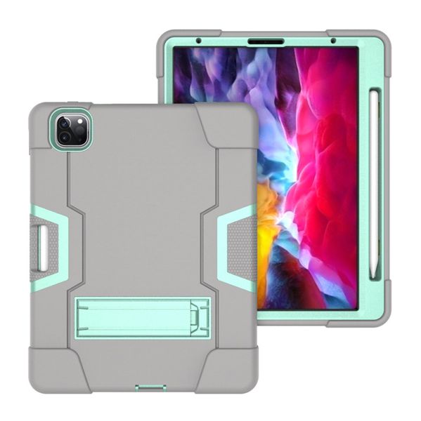 Para ipad pro 11 polegadas designer luxo caso defensor militar extremo resistente à prova d 'água de silicone tablet pc robô bracket shell protetor