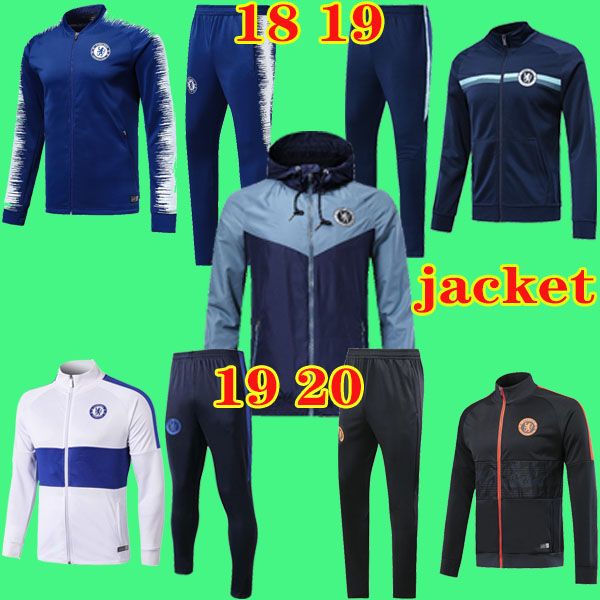 

18-19 20 Che Kanté Giroud tracksuit soccer jacket 2019 Barkley long sleeve Football jacket jogging tracksuit Morata soccer training suit