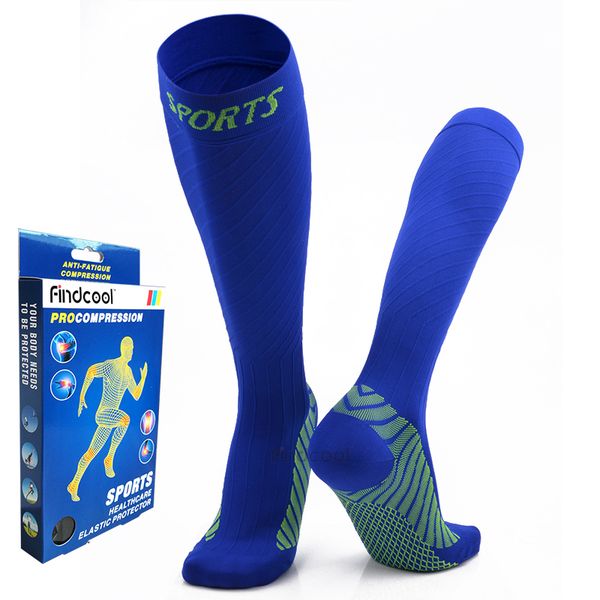 

findcool running marathon socks professional compression stockings men women outdoor cycling sports socks, Black