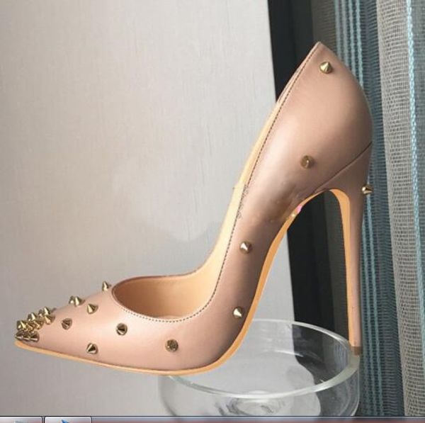 

Бесплатная доставка модные женские туфли черные обнаженные детские кожаные шипы