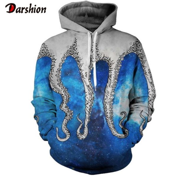 

смешные мужские мужские толстовки толстовка 3d флуоресцентный зеленый octopus print plus размер xxs-4xl печатный толстовки мужской мужской п, Black