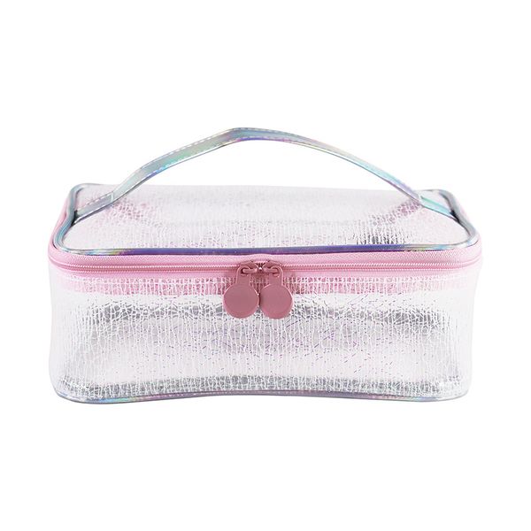 

2020 new ladies cosmetic bag waterproof portable transparent toiletry bag custom square travel women's