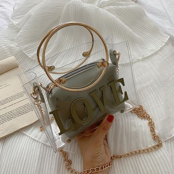 

summer transparent jelly bag crossbody bags for women 2019 quality pvc handbags ladies beach clear shoulder bag
