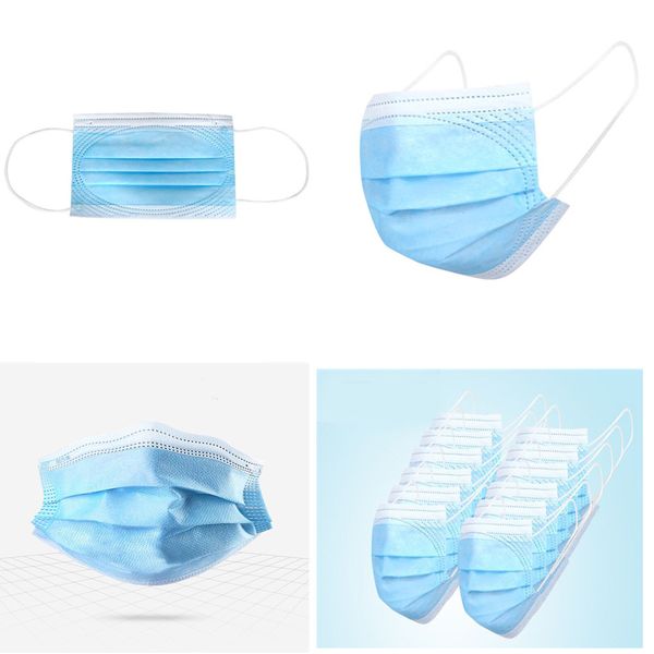 

child kids disposable face mask wholesale 4 ply ear loop anti dustproof face respirator masks non woven bacterial mascherine dhl